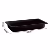 (6 pièces) Bac en mélamine GN 1/2 - ECOLINE - 4,7 litres - Hauteur : 100 mm
