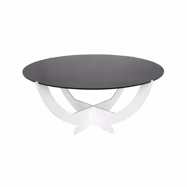 Bife stalak - Octopus - nehrđajući čelik (inox), bijelo, PLEXI (crna ploča od pleksiglasa) - Okrugli - Ø 381 mm; 400x400 mm - Visina: 200 mm