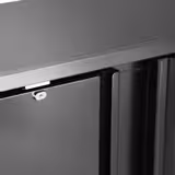 Bar- & Getränkekühltisch ECO - 1462mm - mit 2 Türen - Schwarz