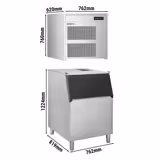 Machine à glace en grains - 390kg/24h - incl. bac à glaçons
