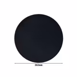 (6 pcs) SELTMANN WEIDEN | Coupe Side Plates – Ø 260 mm – porcelain – dishwasher-safe – black
