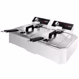 Dubbele elektrische friteuse - 5+5 liter - 7,5 kW - mechanische bediening