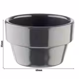 (60 kom) Zdjelica za umake - FLOWER POT - Melamin - 40 ml - četvrtasta - 60x60 mm - Siva