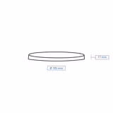 (300 pieces) Cardboard membrane lid - Ø 185mm - Brown