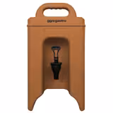 Contenitore isotermico per bevande e minestre con rubinetto - 7L - con rubinetto di scarico e maniglie - Terracotta