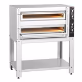 Elektro Pizzaofen - (Vollschamott) - 6+6x 30cm - Manuell - inkl. Untergestell