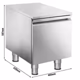 Fiókos szekrény - rozsdamentes acél - 400x620mm - 1 nagy fiókkal