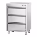 Çekmeceli Dolap PREMIUM - Paslanmaz Çelik - 3 Çekmeceli - 500x600mm