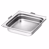 (6 pieces) – Stainless Steel Gastronorm Pan GN 2/3 – Height 65 mm