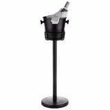 Support pour seau à champagne - Métal (alliage de zinc) - extérieur Ø265mm - Hauteur:715mm - Noir