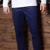 (6 pezzi) KARLOWSKY | Pantaloni chino da uomo Modern-Stretch - Blu marino - Taglia: 52	