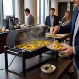 Elektro Chafing Dish - GN 1/1 - mit Rolldeckel - Schwarz