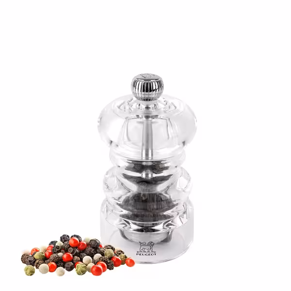 (6 sztuk) PEUGEOT | NANCY – Młynek do pieprzu – akryl – wysokość: 90 mm