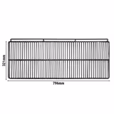 (2 stuks) Rooster - 796x321mm - zwart - geplastificeerd - passend voor BKTLG220S & BKTG220S