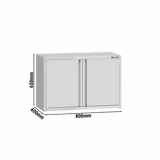 Armoire murale en acier inoxydable ECO - 800x400mm - avec portes battantes - 650mm de haut