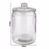 (6 pcs) Storage jar - CLASSIC - 2 l - incl. glass lid with seal