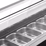 Ice Cream Serve Over Counter | EMMA - 1715mm - Ventilated cooling - with LED lighting - for 9 x 5 litres Napoli pans or 6 x 7 litres - Black - rear sliding doors