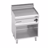 Commercial Gas Griddle - 8.0kW - Ribbed Plate - Cooking area: 596x430mm - on Stand