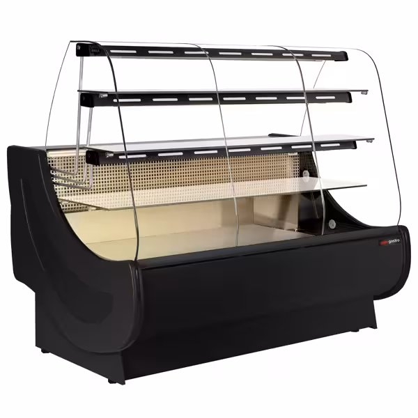 Banco pasticceria refrigerato Lea - 1900x980mm - Statica - Colore Nero - con 3 ripiani