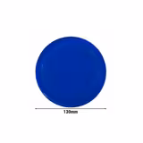 (100 pièces) THERMO FUTURE BOX | Couvercle en silicone pour barquette d'accompagnement - 500ml - Rond - Bleu