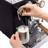 Siebträgermaschine "Mini" - 1 Gruppig - 1,2 kW - mit Milchaufschäumer & Heißwasser - Schwarz