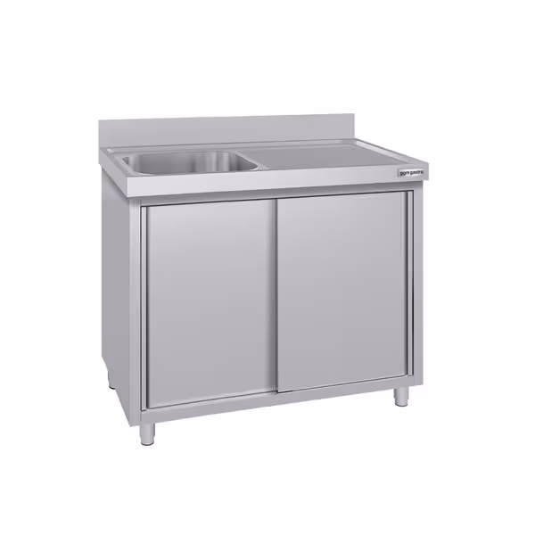Commercial Sink Cabinet ECO - 1200x700mm - with 1 bowl left-hand