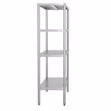 Półka ze stali nierdzewnej ECO - 1600x500x1800mm - 4 półek gładkich przestawne - Nośność na półkę: 70kg