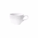 (6 pieces) SELTMANN WEIDEN | Porcelain Coffee Cups Blues – Pearl Grey, Tulip Shape – 180 ml – Dishwasher Safe