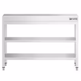 Nerezový pracovní stůl PREMIUM - 1000x800 mm - se spodní policí & mezipolicí 
