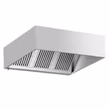 Commercial Wall-Mounted Extractor Hood - 1600mm - with Baffle Filters & Lighting