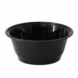 (300 stuks) Herbruikbare kom - polypropyleen - 1000ml - rond - diep - zwart