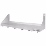 Étagère murale en inox pour Bacs GN 5x GN 1/6 - 1000x300mm - 1 niveaux - incl. glissières pour bacs GN