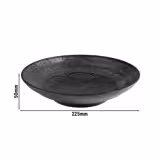 (6 db) Tál - DARK WAVE - Melamin - 0,75 literes - Ø 225mm - Fekete