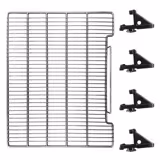 (5 uds) Rejilla portante de acero inoxidable - para refrigerador de bebidas - 636x510x50mm - medio - incl. 4 abrazaderas - para GKS1500S