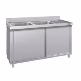 Meuble évier ECO - 1600 x 700 mm - avec 2 bacs à gauche