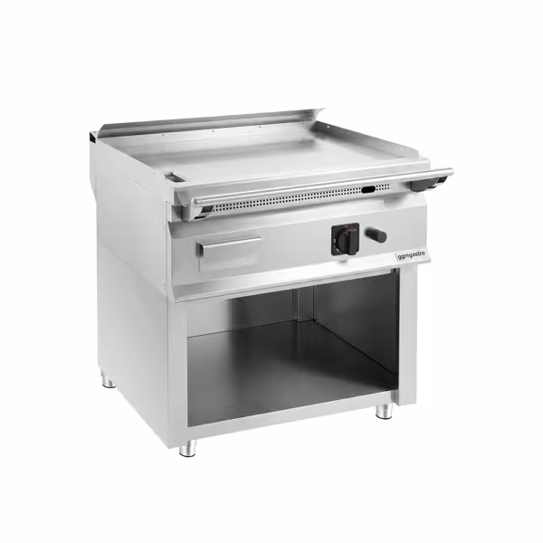 Gasbakplaat - 12kW - Glad - Bakoppervlak: 795x585mm - met open onderbouw