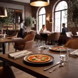 (12 adet) Pizza Tabağı Yuvarlak - Porselen, Ø310mm, Bronz