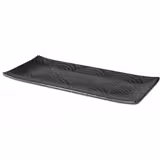 (6 stuks) Dienblad DARK WAVE - Melamine - 23x10,5cm - hoogte: 15mm - Zwart