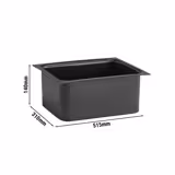 Gastronorm Container (GN 1/2) - Deep - Polystyrene - H140mm - Black - for 14005
