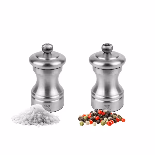 (6 Stück) PEUGEOT | BISTRO CHEF - Salz- & Pfeffermühlen - Edelstahl - Höhe: 100mm