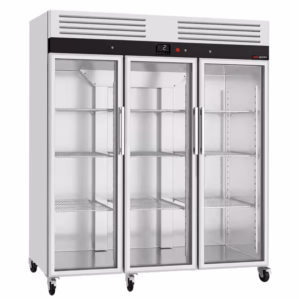 Koelkast roestvrij staal ECO - 1800 liter - met 3 glazen deuren