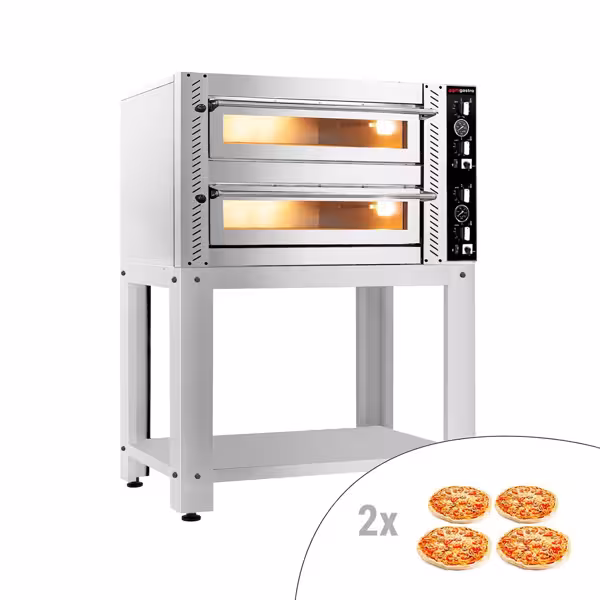 Pizzaugn - (fast eldlera) - 4+4x 30cm - Manuell - inkl. underrede