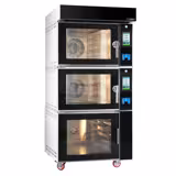 Bäckerei-Heißluftofen mit Dampffunktion - Touch - 10x EN 600x400 - inkl. Gärschrank