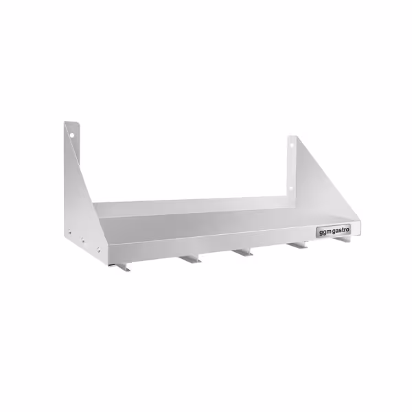 Étagère murale en inox pour Bacs GN 4x GN 1/6 - 800x300mm - 1 niveaux - incl. glissières pour bacs GN
