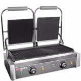 شواية بانيني تجارية - 4.4 kW - الألواح: علوية وسفلية محززة - مساحة الشواء: 475x230mm