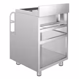 Cocktailstation - Edelstahl - 600x600mm - mit 3 Kühlbecken & Flaschenhalter