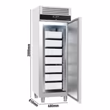 Fisch-Tiefkühlschrank Edelstahl ECO - EN 600x400- 600 Liter - mit 1 Tür