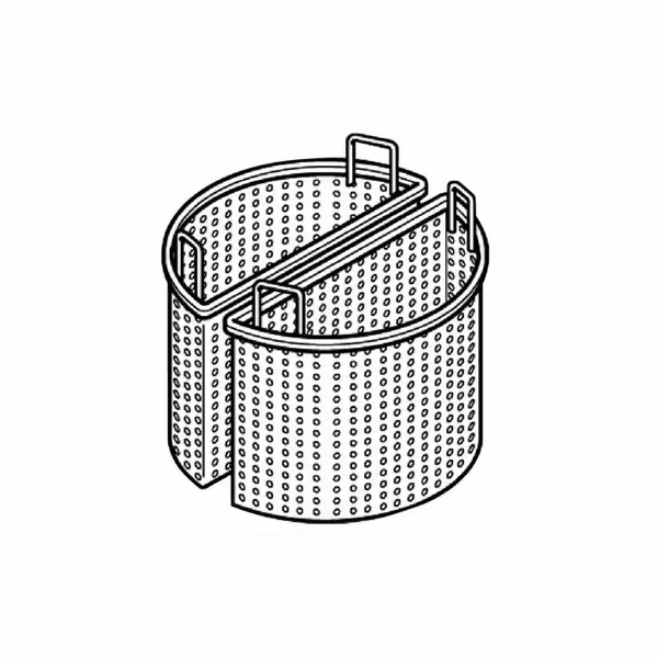 Kokkikennon kori - Ø 560 x 350 mm; GN 1/1; sopii 100 l kokkikattilaan - korroosionkestävä seos; sileä pinta - yhteensopiva: Lorenzo 900 -sarja