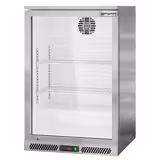 Réfrigérateur de bar – 600 mm – 130 litres – avec 1 porte vitrée battante – en inox