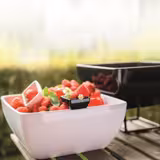 (6 pcs) Dipping Pot - PURE - Melamine - 50ml - rectangular - 65x65mm - Black